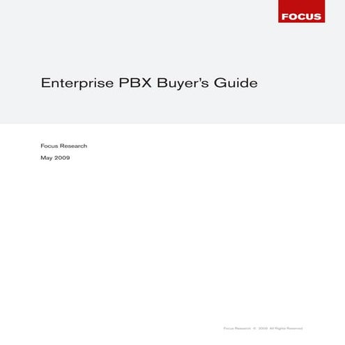 Enterprise Pbx Buyers Guide