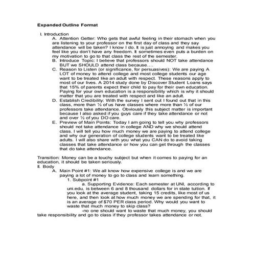 speech outline | PDF