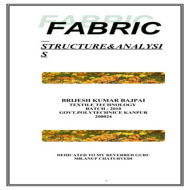 fabric structure & analysis.