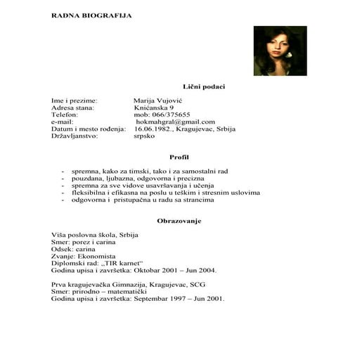 Cv makedonski | PDF