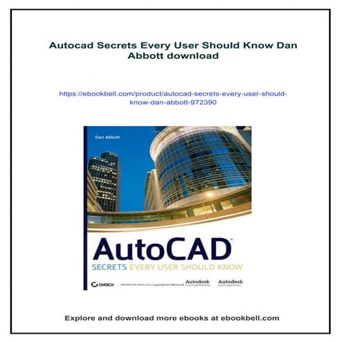 Autocad Secrets Every User Should Know Dan Abbott