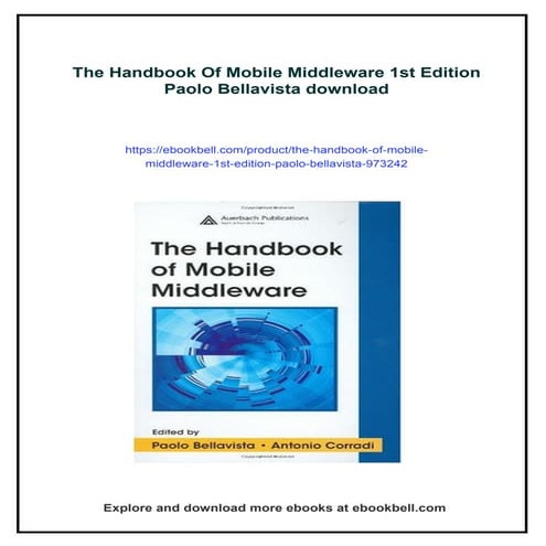 The Handbook Of Mobile Middleware 1st Edition Paolo Bellavista