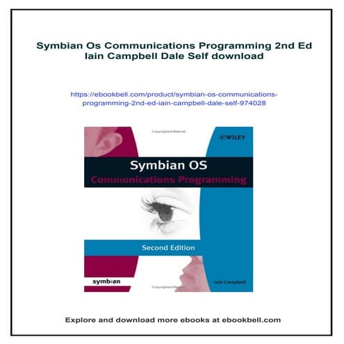 Symbian Os Communications Programming 2nd Ed Iain Campbell Dale Self