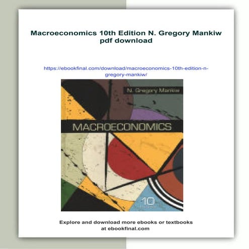 Macroeconomics 10th Edition N. Gregory Mankiw