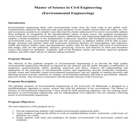 Master of Science in Civil Engineering PDF