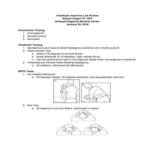 BPPVCheatSheet | PDF