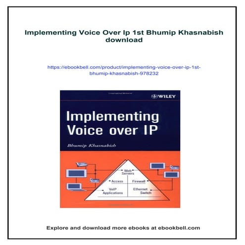 Implementing Voice Over Ip 1st Bhumip Khasnabish
