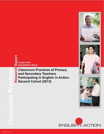 classroom practices of primary and secondary teachers participating in englis...