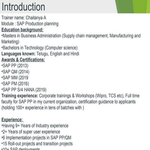 Sap pp tutorial | PDF