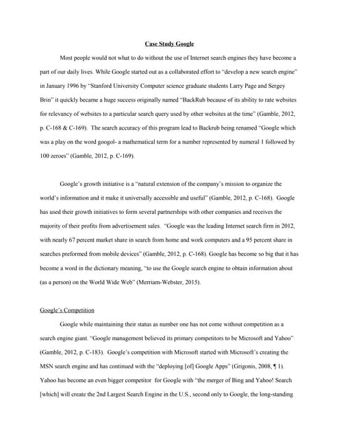 Case Study Google