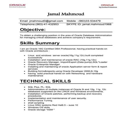 Jamal Mahmoud CV | PDF