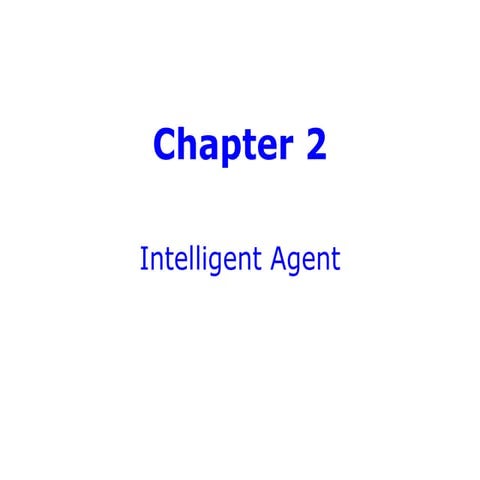 Intelligent agent artificial intelligent  CSE 315