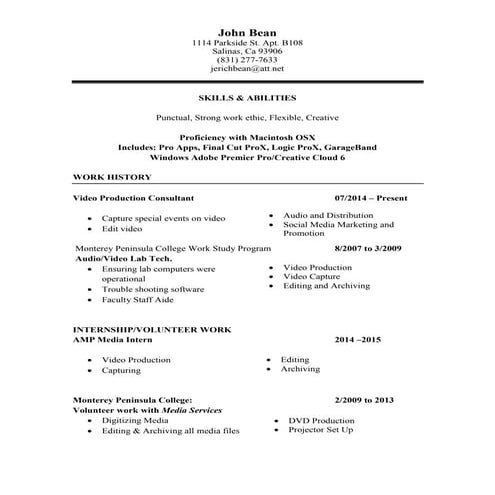John_Bean_Media_Resume