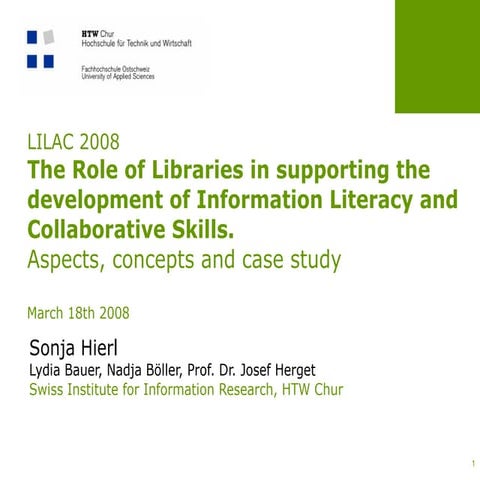 The role of libraries in supporting the development of information ...