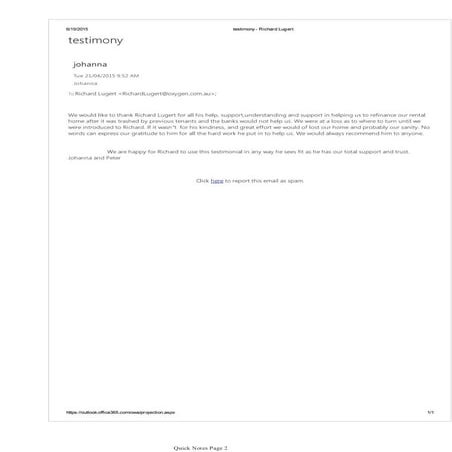 Testimonial - Johanna & Peter 15.06.15