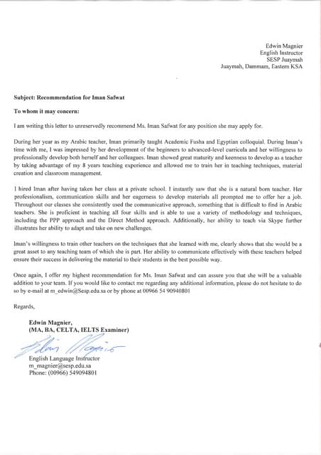 Reference Letters | PPSX