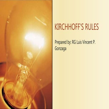 kirchoff's rules