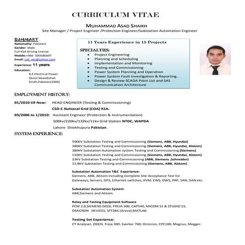 CV asad updated on 14.01.2017