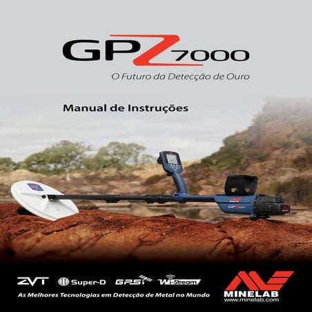 Instruction Manual Minelab GPZ 7000 Metal Detector Portuguese Language 4901 0...