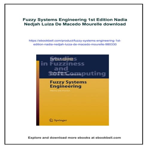 Fuzzy Systems Engineering 1st Edition Nadia Nedjah Luiza De Macedo Mourelle