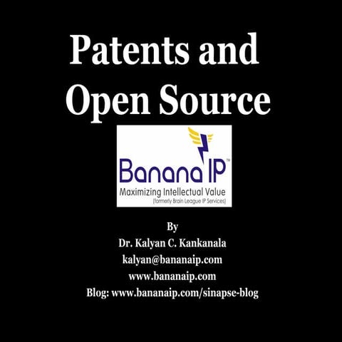 Patents and Open Source | PPT