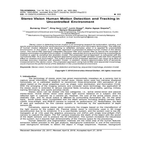 Stereo Vision Human Motion Detection and Tracking in Uncontrolled Environment