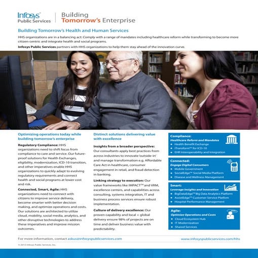 Infosys Public Services | Shifting Focus from Compliance to Care and Service