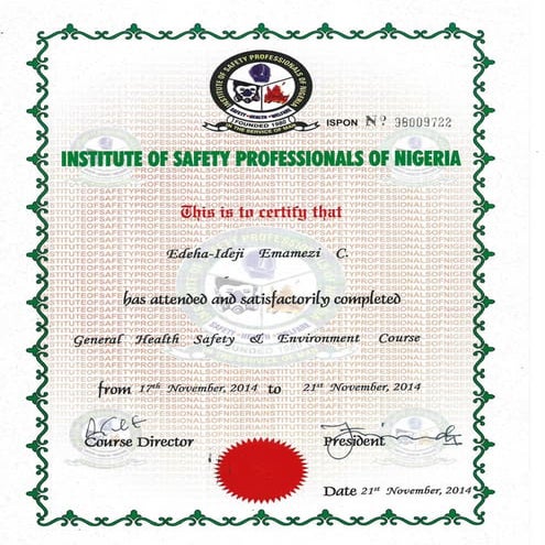 EDEHA-IDEJI EMAMEZI C. GHSE CERTIFICATE | PDF