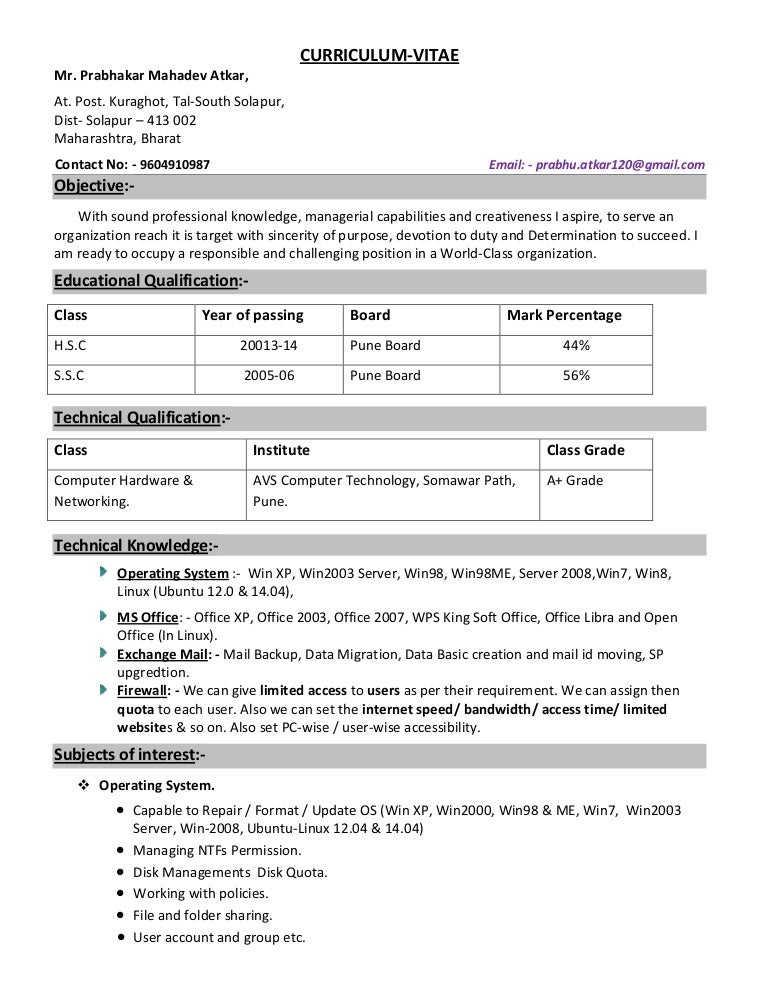 Senior linux administrator resume image