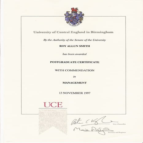 PCGM Certificate