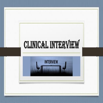 Clinical interviewing | PPTX