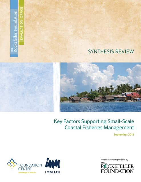 Synthesis Review: Key Factors Supporting Small-Scale Coastal Fisheries Management