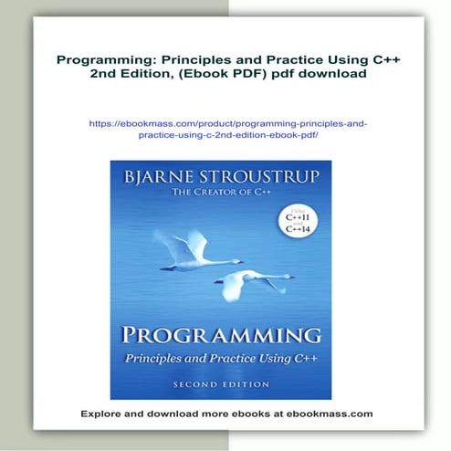 Programming: Principles and Practice Using C++ 2nd Edition, (Ebook PDF ...