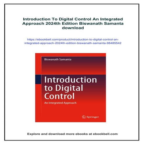 Introduction To Digital Control An Integrated Approach 2024th Edition ...