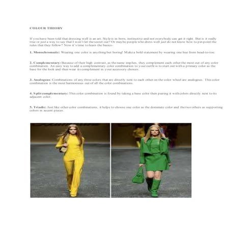 Fashion and Styling Tips and Colour grading | PDF