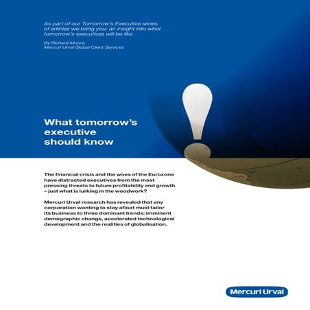 What tomorrow’s executive should know