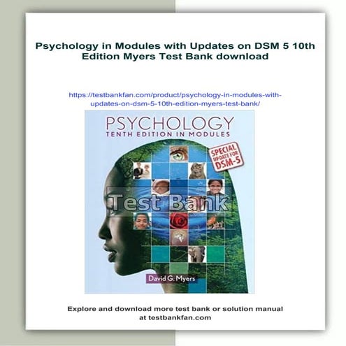 Psychology in Modules with Updates on DSM 5 10th Edition Myers Test ...