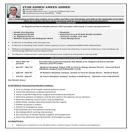 Eyab Ahmed Sr. Reg.Nurse CV