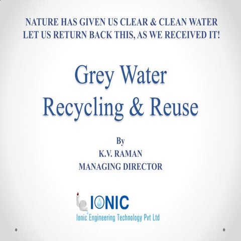 Grey Water Recycling
