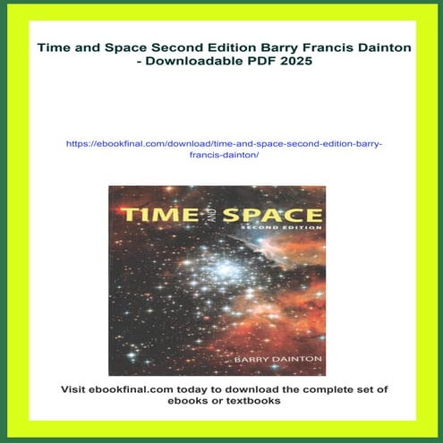 Time and Space Second Edition Barry Francis Dainton | PDF