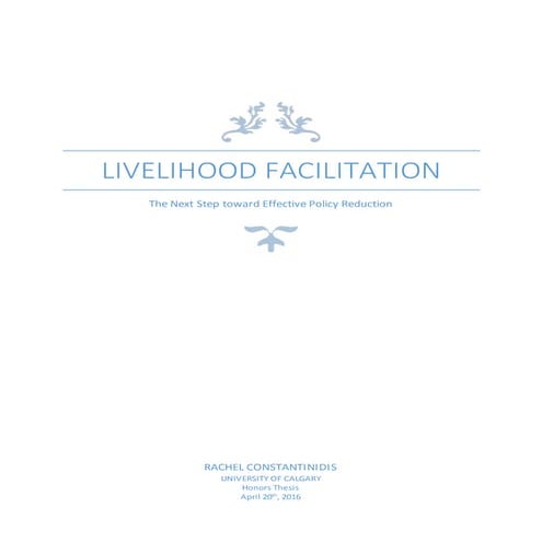 Livelihood Facilitation (abstract & final words)