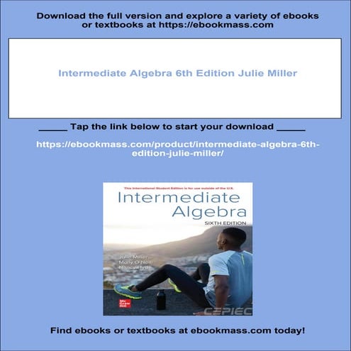 Intermediate Algebra 6th Edition Julie Miller