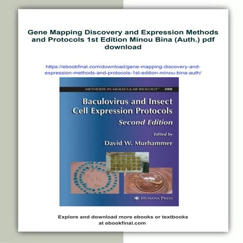 Gene Mapping Discovery and Expression Methods and Protocols 1st Edition ...
