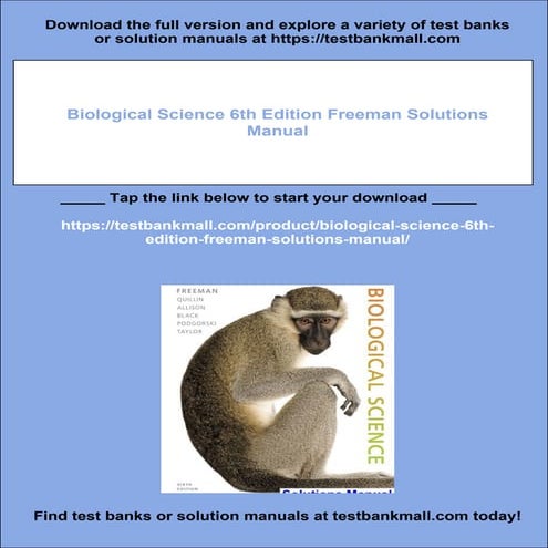 Biological Science 6th Edition Freeman Solutions Manual | PDF