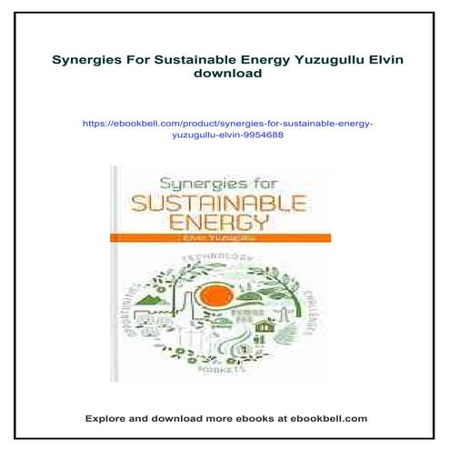 Synergies For Sustainable Energy Yuzugullu Elvin