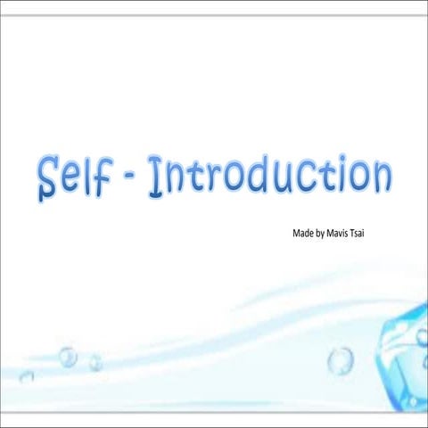 self-introduction by Mavis