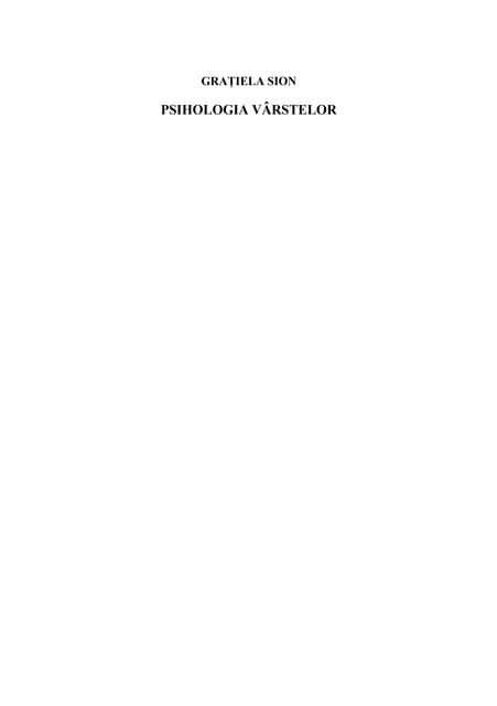 Psihologia varstelor | PPTX