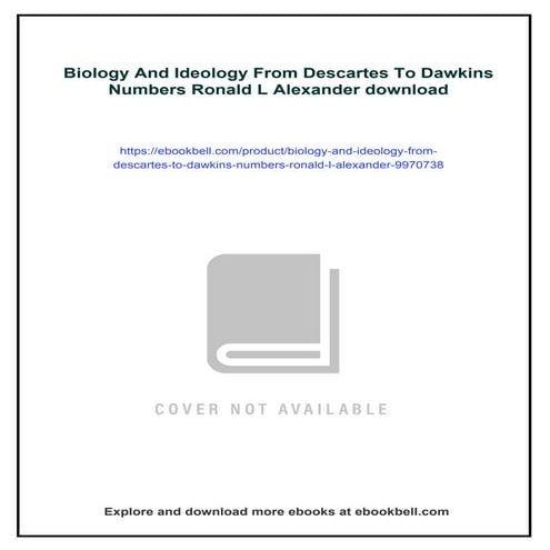 Biology And Ideology From Descartes To Dawkins Numbers Ronald L ...
