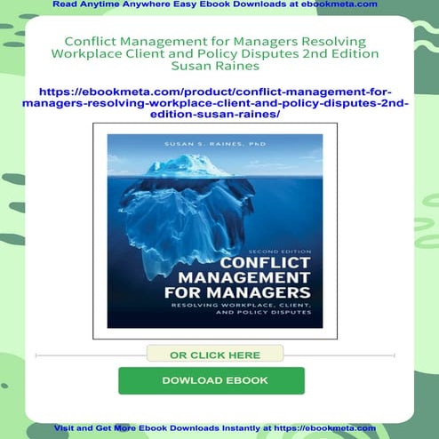 Conflict Management for Managers Resolving Workplace Client and Policy ...