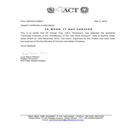 Workshop Certificate